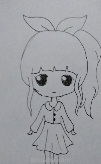 女生怎么画 简笔画（可爱小女生怎么画简笔画）