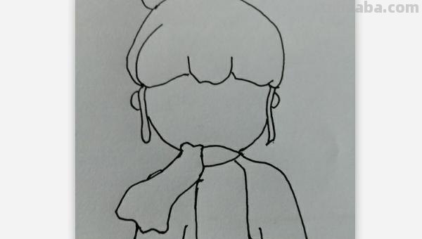 女生怎么画 简笔画（可爱小女生怎么画简笔画）