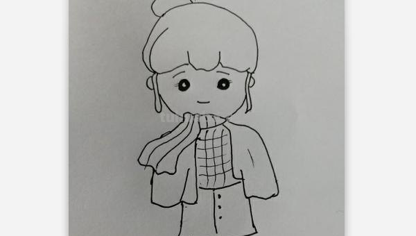 女生怎么画 简笔画（可爱小女生怎么画简笔画）
