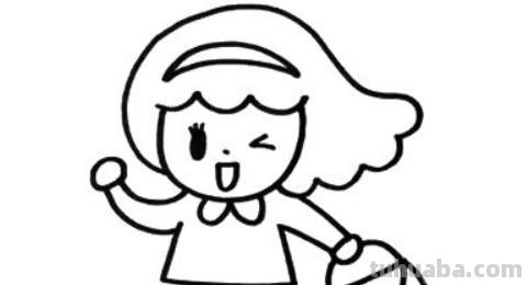 女生怎么画 简笔画（可爱小女生怎么画简笔画）