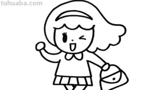 女生怎么画 简笔画（可爱小女生怎么画简笔画）