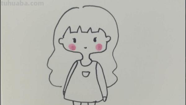 女生怎么画 简笔画（可爱小女生怎么画简笔画）