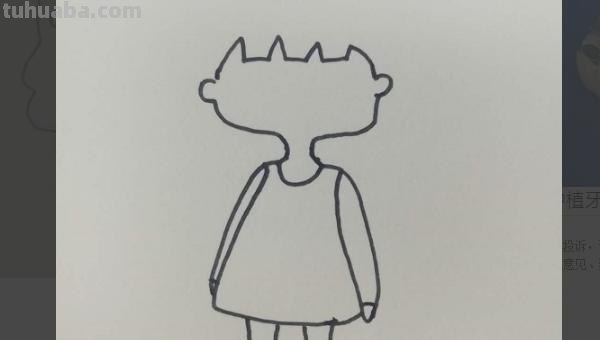 女生怎么画 简笔画（可爱小女生怎么画简笔画）