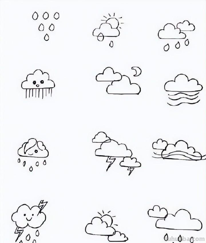 萌萌的天气简笔画上百个天气小素材简笔画,很可爱很简单!做板报、手账、哄娃都很实用!Mark~ 萌萌的天气简笔画上百个天气小素材简笔画,很可爱很简单!做板报、手账、哄娃都很实用!Mark~ 