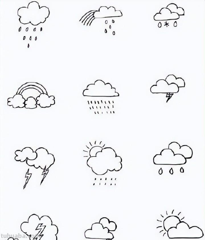 萌萌的天气简笔画上百个天气小素材简笔画,很可爱很简单!做板报、手账、哄娃都很实用!Mark~ 萌萌的天气简笔画上百个天气小素材简笔画,很可爱很简单!做板报、手账、哄娃都很实用!Mark~ 