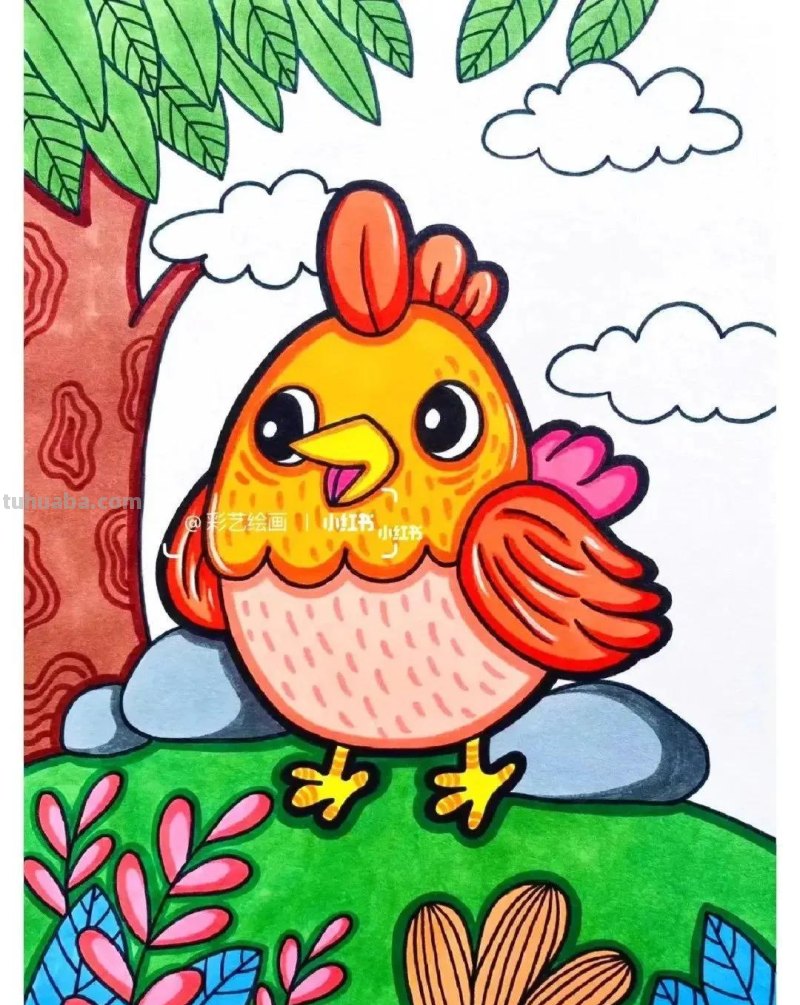 精选65张，适合1到3年级小朋友画的简单又可爱的简笔画素材！收藏