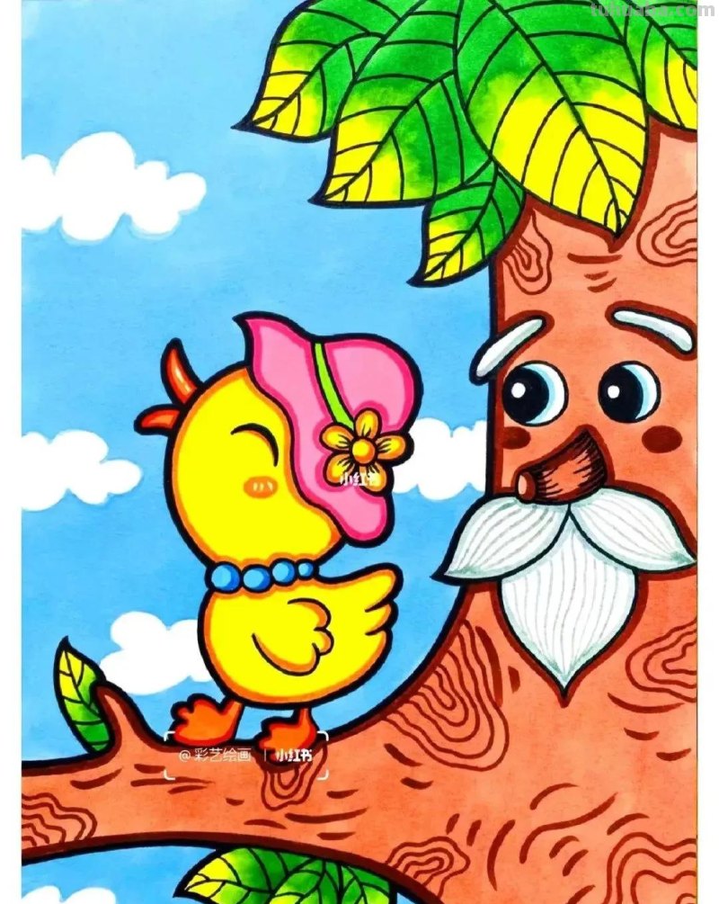 精选65张，适合1到3年级小朋友画的简单又可爱的简笔画素材！收藏