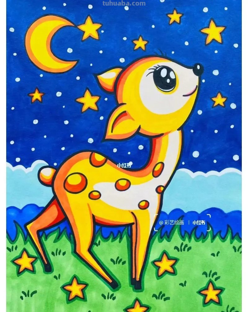 精选65张，适合1到3年级小朋友画的简单又可爱的简笔画素材！收藏