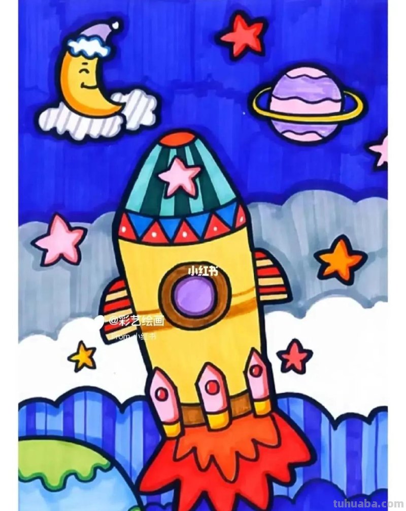 精选65张，适合1到3年级小朋友画的简单又可爱的简笔画素材！收藏