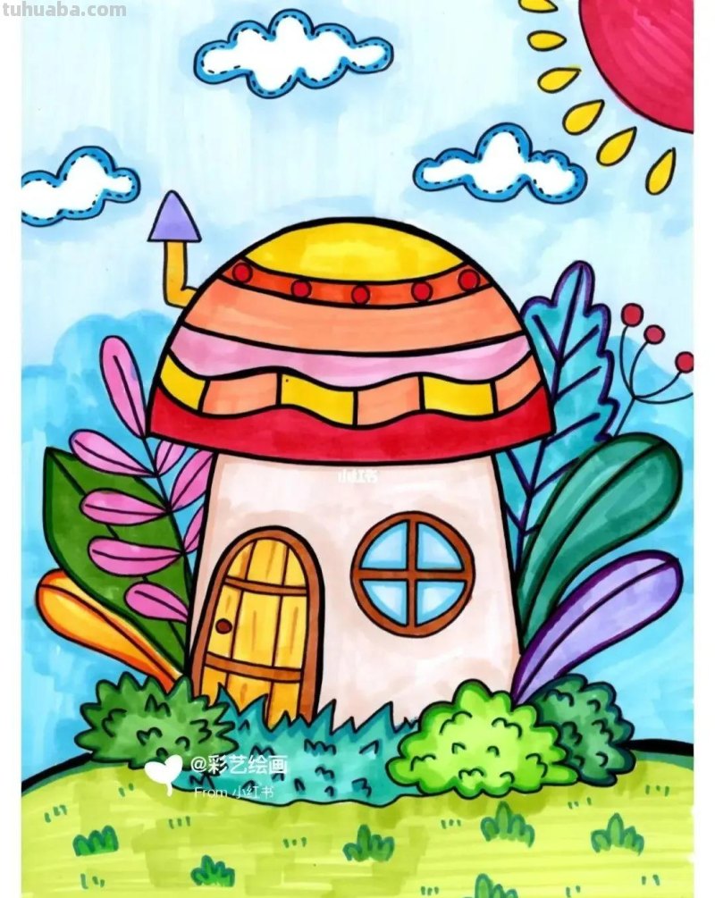 精选65张，适合1到3年级小朋友画的简单又可爱的简笔画素材！收藏