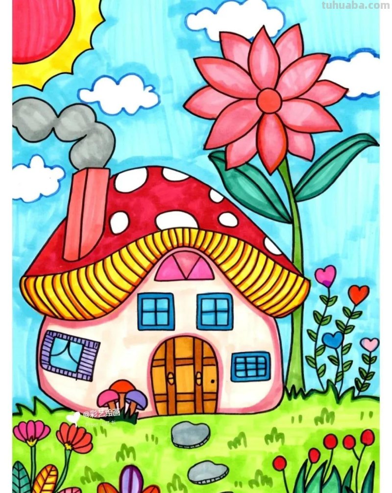 精选65张，适合1到3年级小朋友画的简单又可爱的简笔画素材！收藏