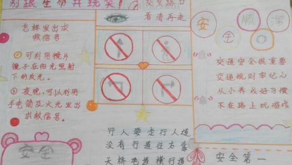 安全手抄报怎么画（安全手抄报怎么画简单又漂亮）