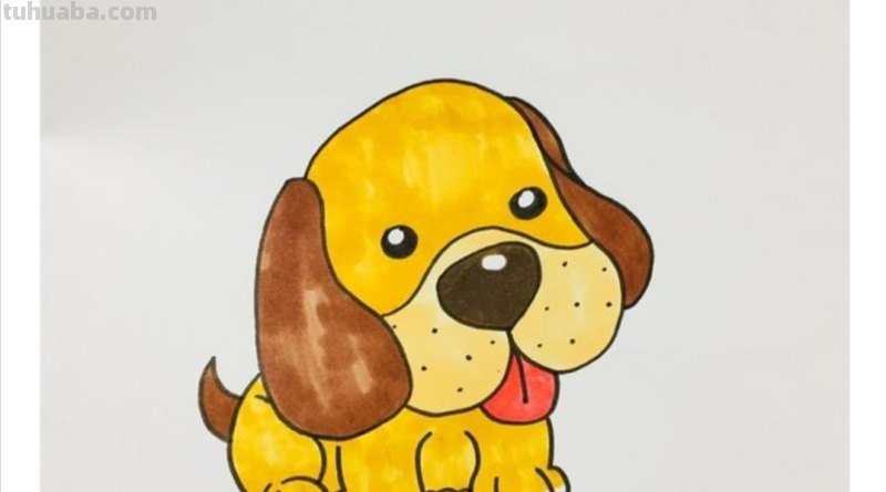 狗怎么画彩铅（狗怎么画彩铅画）