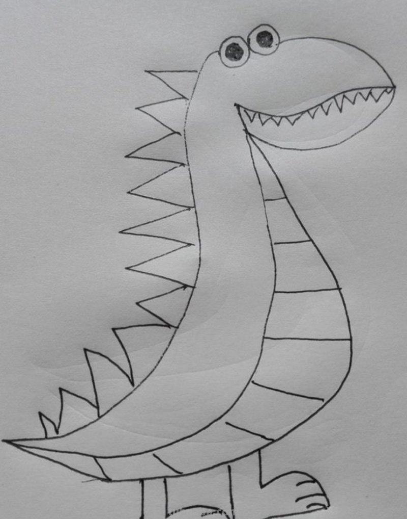 恐龙怎么画简笔画（玩具恐龙怎么画简笔画）