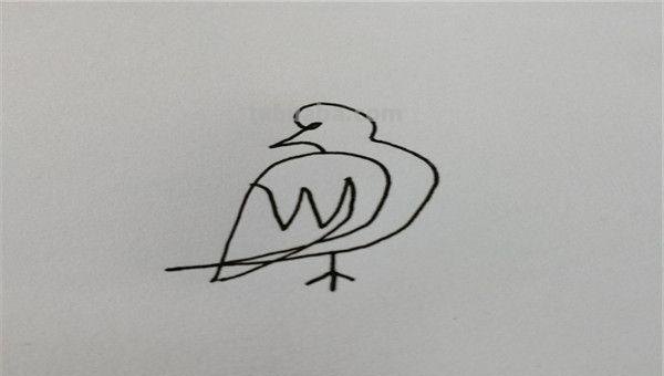 小鸟简笔画怎么画（电线上的小鸟简笔画怎么画）