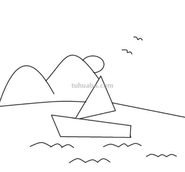 山怎么画简笔画（环形山怎么画简笔画）