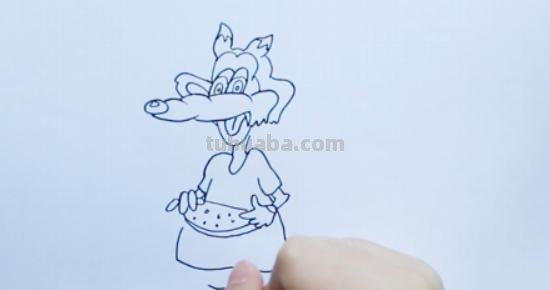 狼怎么画简笔画（大灰狼怎么画简笔画）