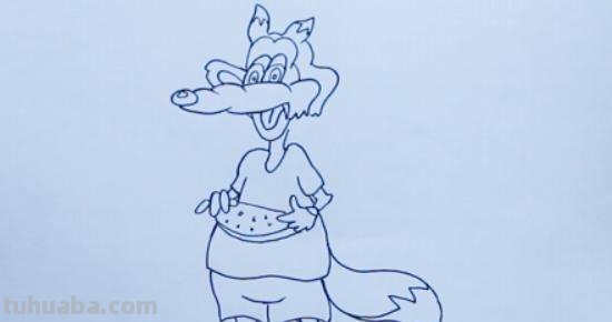 狼怎么画简笔画（大灰狼怎么画简笔画）