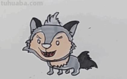 狼怎么画简笔画（大灰狼怎么画简笔画）