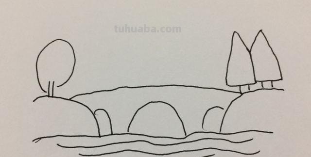 桥怎么画简笔画（金门大桥怎么画简笔画）