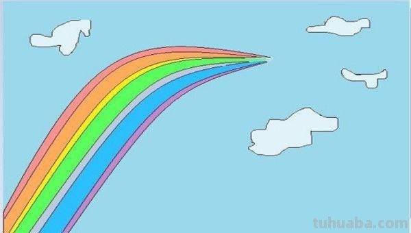 彩虹简笔画怎么画（彩虹简笔画怎么画有颜色的）
