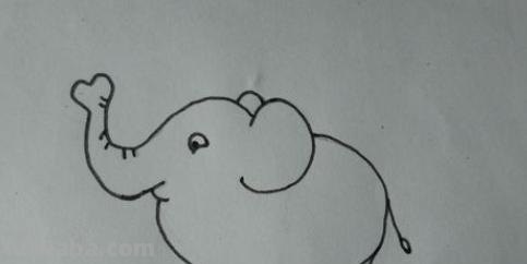 大象怎么画简笔画（大象怎么画简笔画 一步一步）