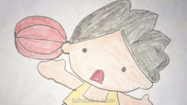 篮球怎么画简笔画（坤坤打篮球怎么画简笔画）