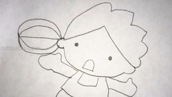 篮球怎么画简笔画（坤坤打篮球怎么画简笔画）