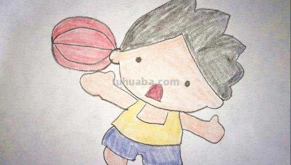 篮球怎么画简笔画（坤坤打篮球怎么画简笔画）