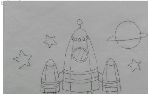 火箭简笔画怎么画（神舟火箭简笔画怎么画）