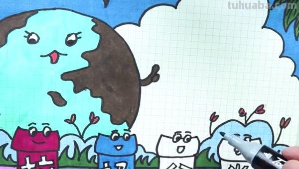 垃圾分类手抄报怎么画（垃圾分类手抄报怎么画简单又好看）