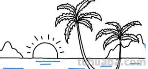 夕阳彩铅怎么画（夕阳彩铅怎么画简单）