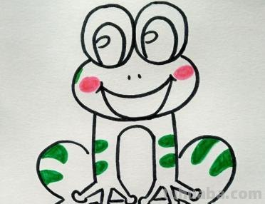 青蛙简笔画怎么画（）