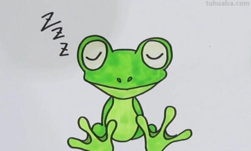 青蛙简笔画怎么画（）