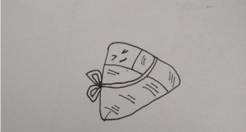 简笔画粽子怎么画（简笔画粽子怎么画又好看）