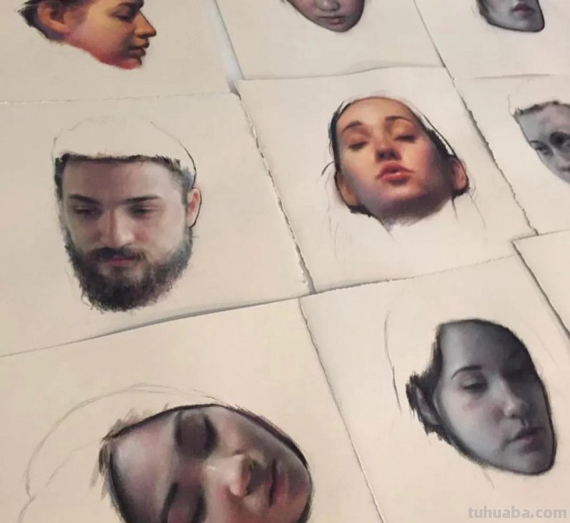 色粉画的色彩柔和美，色粉人像