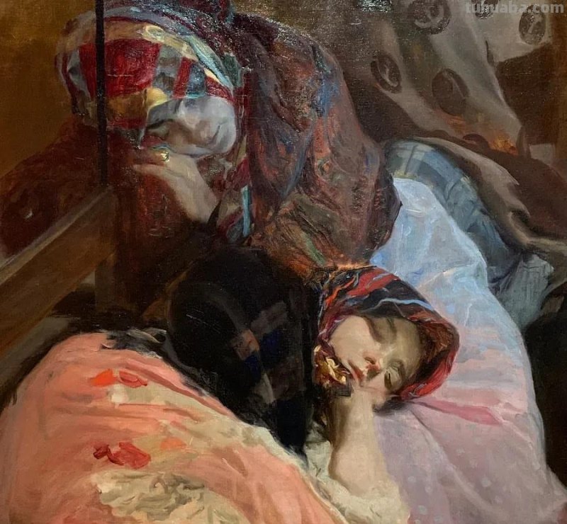 色粉画的色彩柔和美，色粉人像