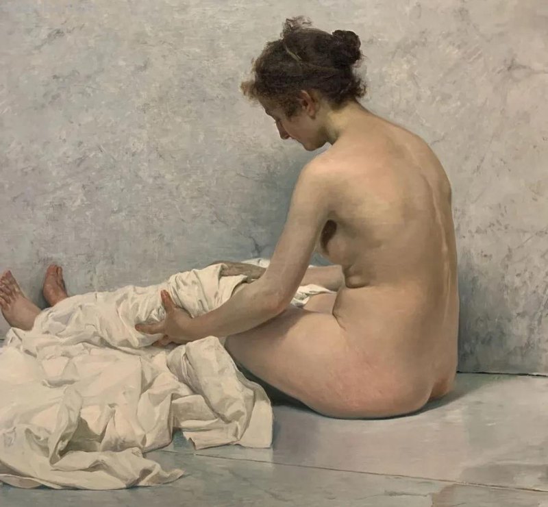 色粉画的色彩柔和美，色粉人像