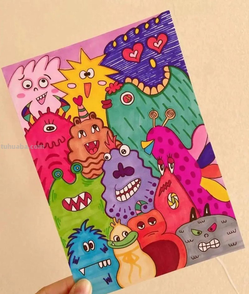 这样的40种儿童简笔范画作品太惊艳了，太棒了！赶紧收藏备用！