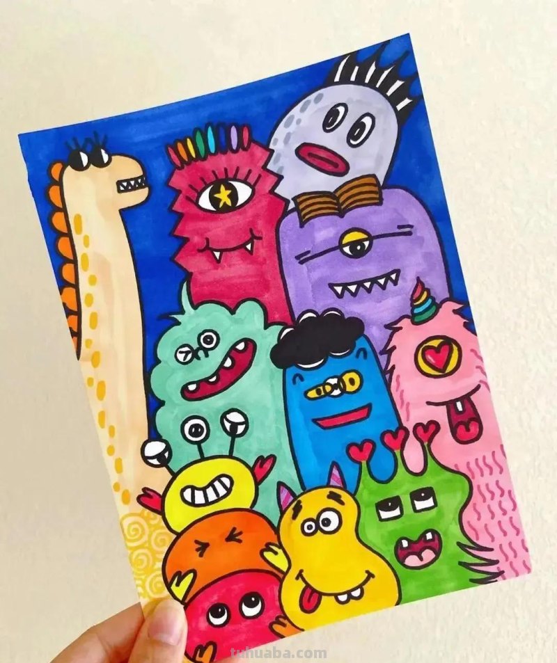 这样的40种儿童简笔范画作品太惊艳了，太棒了！赶紧收藏备用！