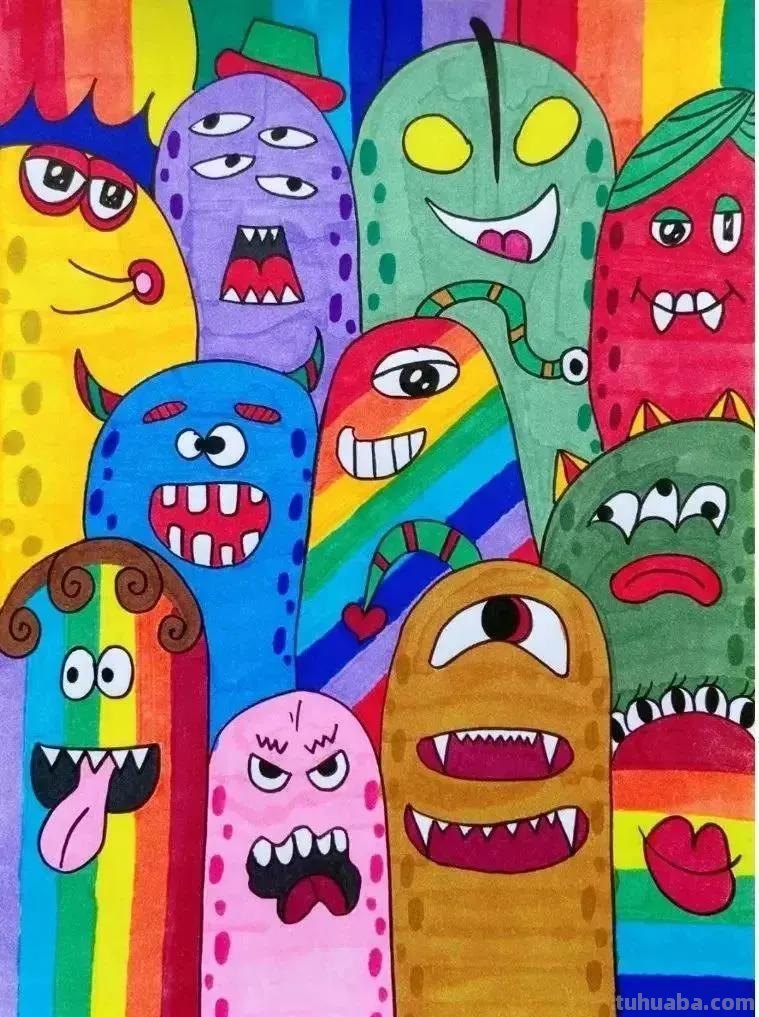 这样的40种儿童简笔范画作品太惊艳了，太棒了！赶紧收藏备用！