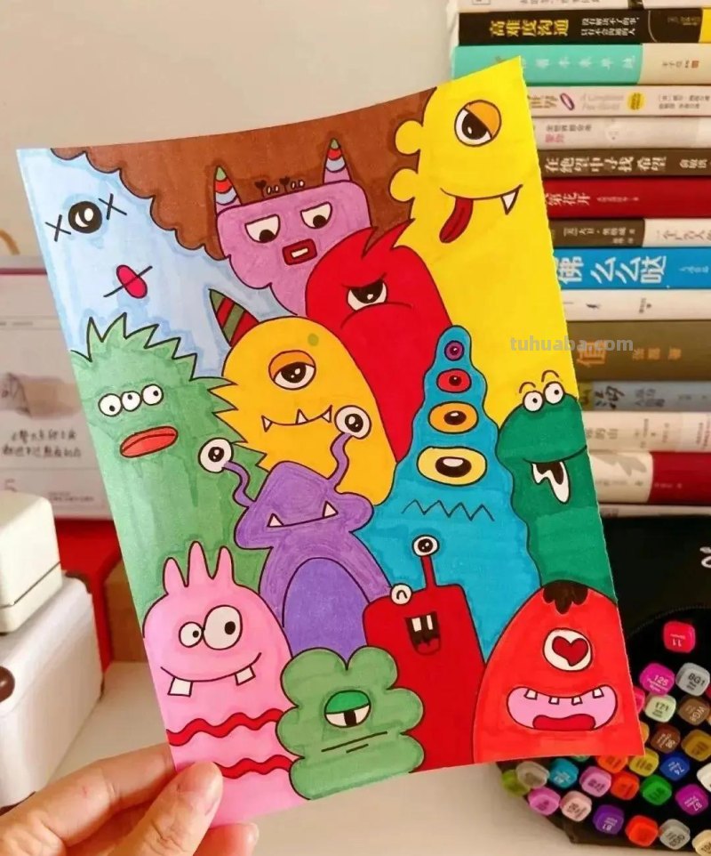 这样的40种儿童简笔范画作品太惊艳了，太棒了！赶紧收藏备用！