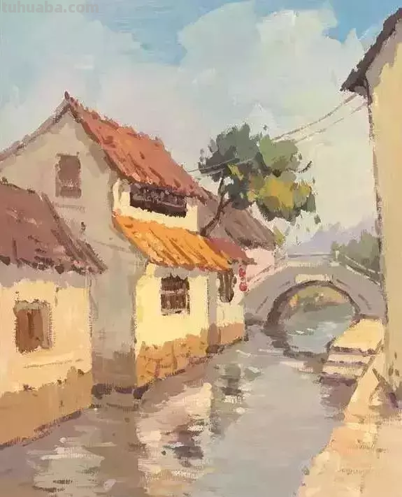 想画出漂亮的水粉风景画，这篇教程合适你