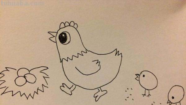 小鸡怎么画简笔画（小鸡怎么画简笔画图片）
