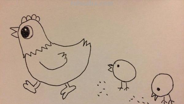 小鸡怎么画简笔画（小鸡怎么画简笔画图片）