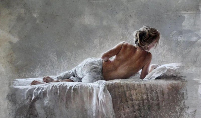 这色粉女人体好美，笔笔精到，表现力不俗