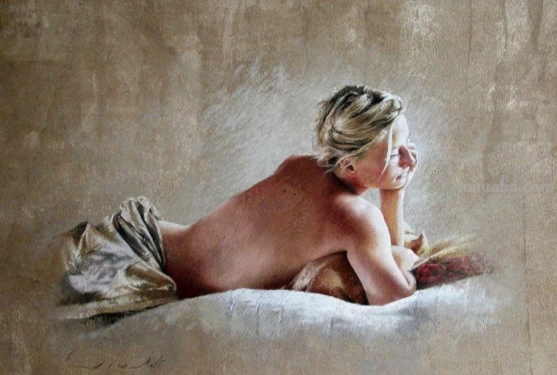 这色粉女人体好美，笔笔精到，表现力不俗