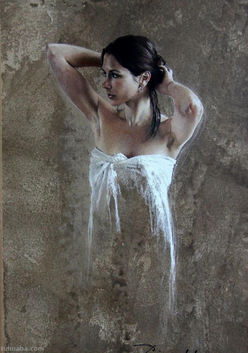 这色粉女人体好美，笔笔精到，表现力不俗