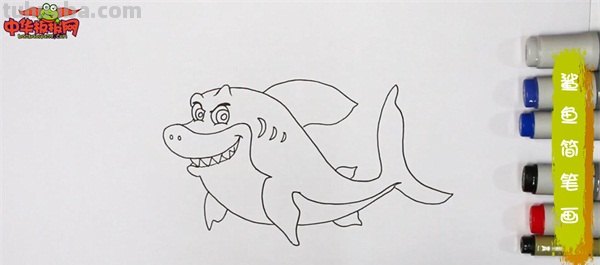 鲨鱼怎么画简笔画（鲨鱼怎么画简笔画图片）