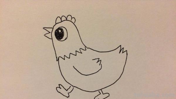 小鸡简笔画怎么画（老鹰抓小鸡简笔画怎么画）